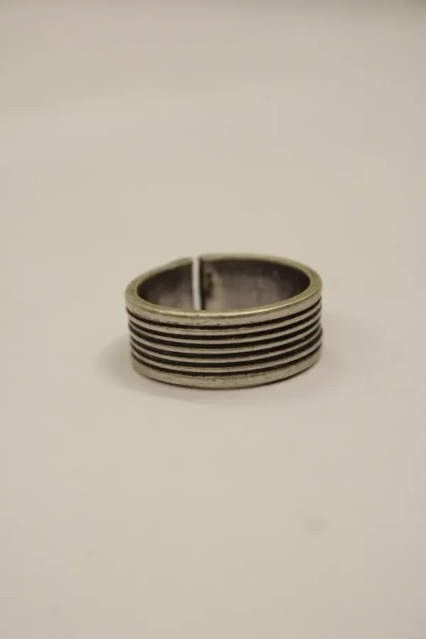 Sterling Silver Spoon Ring Friendship Pattern - Image 2