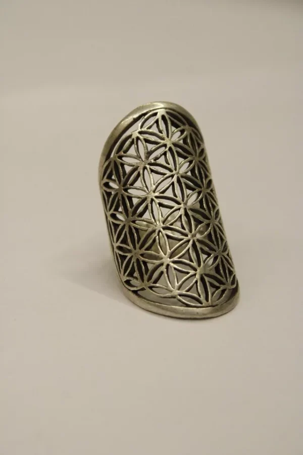 Sterling Silver Flower of Life Ring For Women