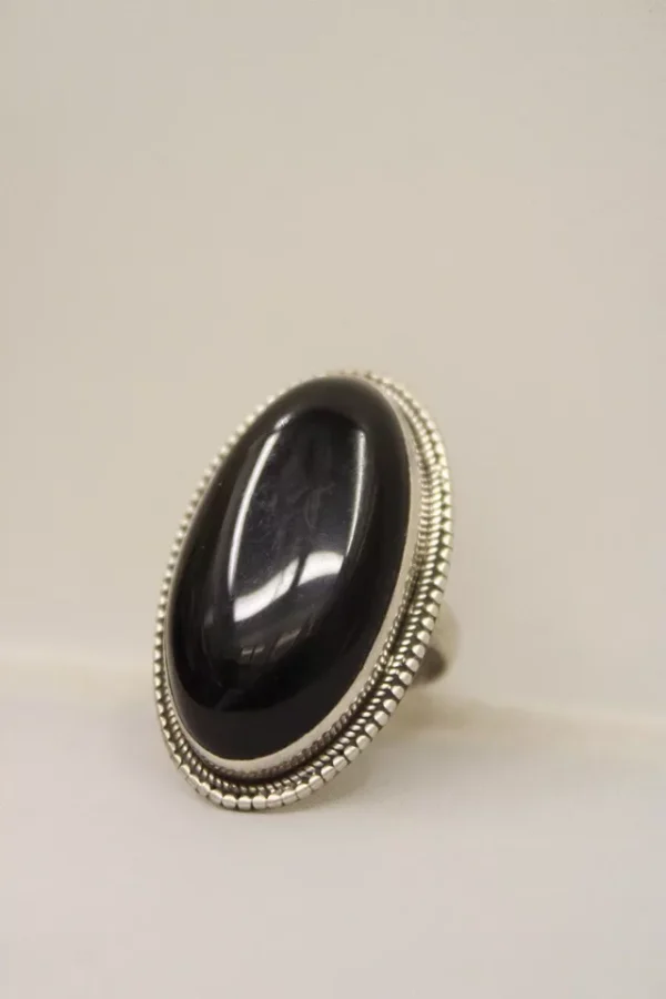 Black Onyx Ring,Boho Ring, Sterling Silver Ring For Women