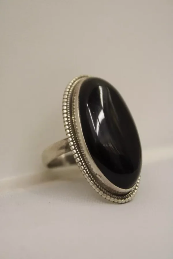 Black Onyx Ring,Boho Ring, Sterling Silver Ring For Women - Image 2